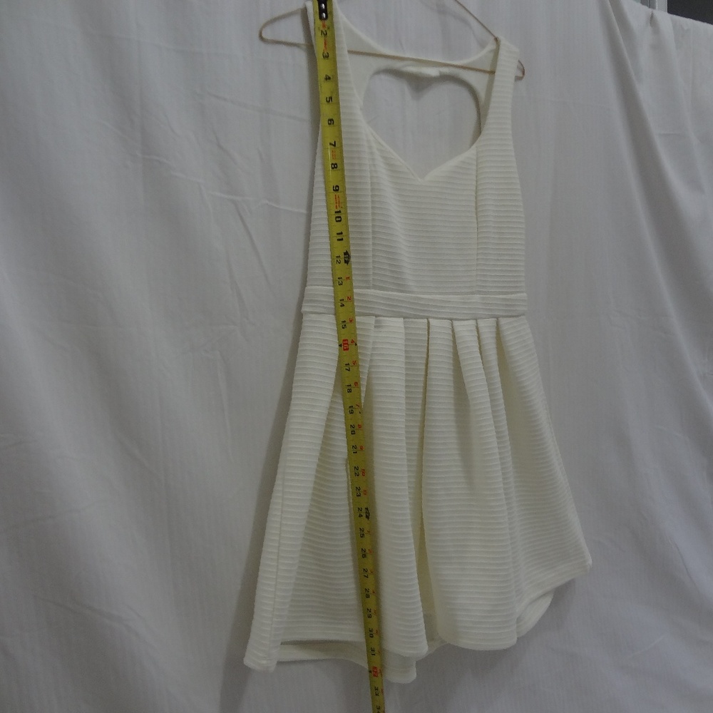 Milk white open back dress by Poof Couture